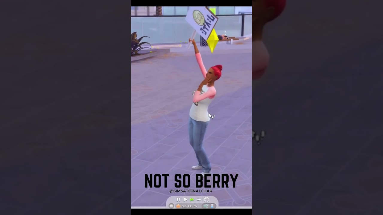 Lonely Protester 📢 |  #notsoberrylegacychallenge #sims4 #notsoberrychallenge