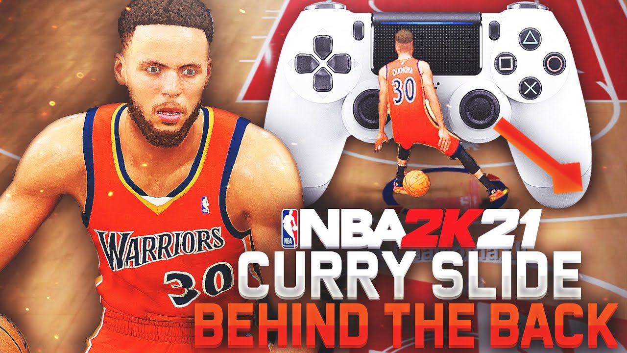 GLITCHY DRIBBLE MOVE CURRY SLIDE COMBOS NBA 2K21! CURRY SLIDE BEHIND THE BACK TUTORIAL NBA 2K21