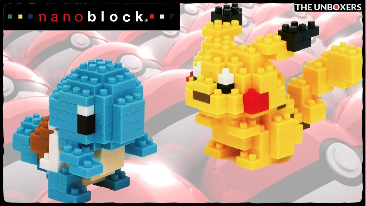 Nanoblock Pokemon: Pikachu & Squirtle Building Sets