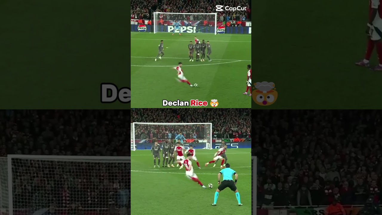 Declan Rice's Stunning Free-Kick Brace vs. Real Madrid | UCL Quarter-Finals 2025 ⚽🔥