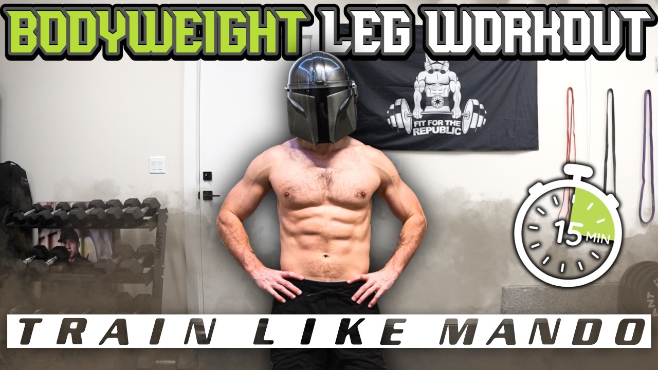 15 Min BODYWEIGHT LOWER BODY WORKOUT for Star Wars Fans | MANDALORIAN (BODYWEIGHT): DAY 1