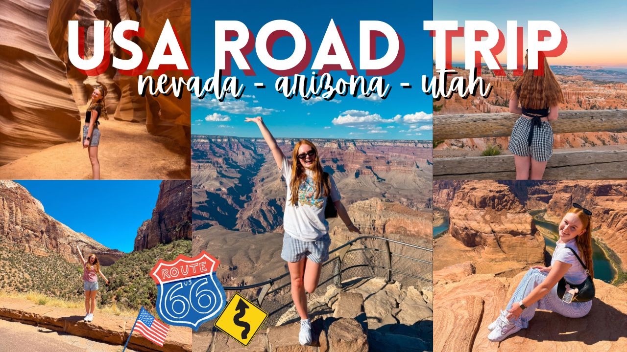 ВЛОГ О ПОЕЗДКЕ ПО США🚗 Маршрут 66, Гранд-Каньон, Брайс-Каньон, Национальный парк Зайон, Пейдж и Л...