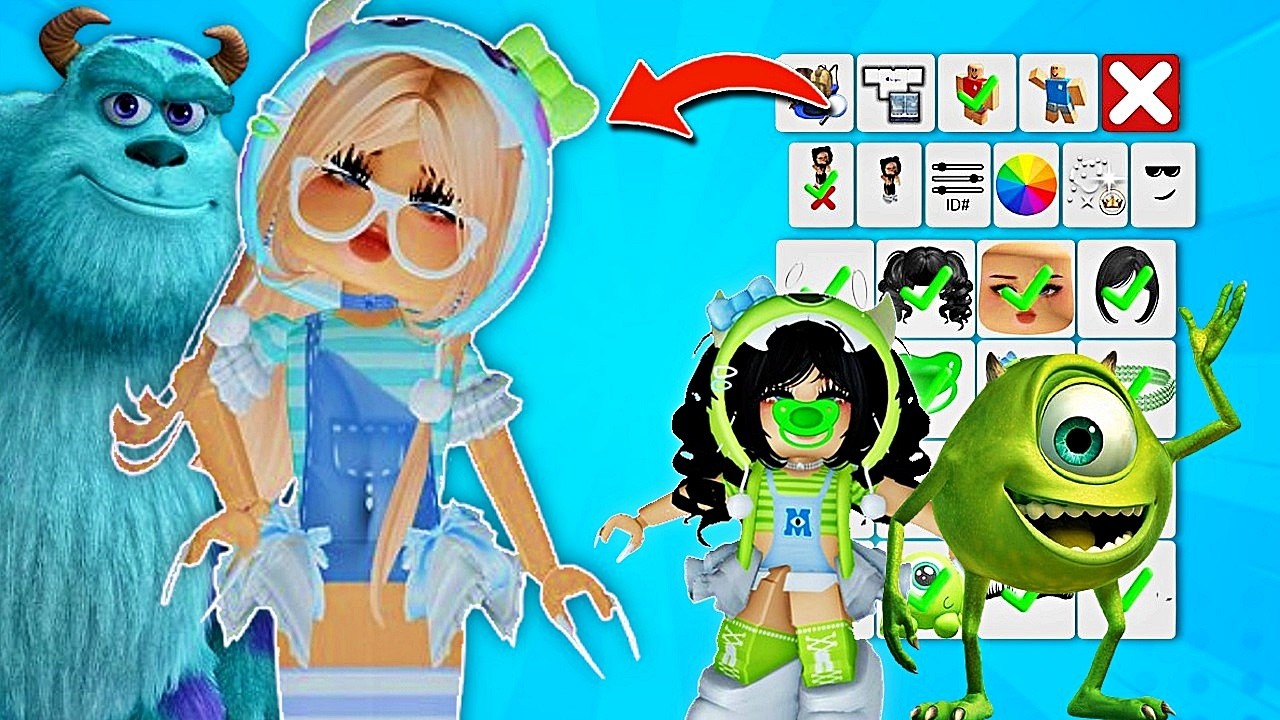 MIKE E SULLEY NO BROOKHAVEN! TUTORIAL MONSTROS S.A.