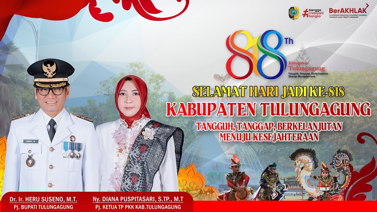 🔴 LIVE UPACARA ADAT PERINGATAN HARI JADI KE-818 KABUPATEN TULIUNGAGUNG TAHUN 2023