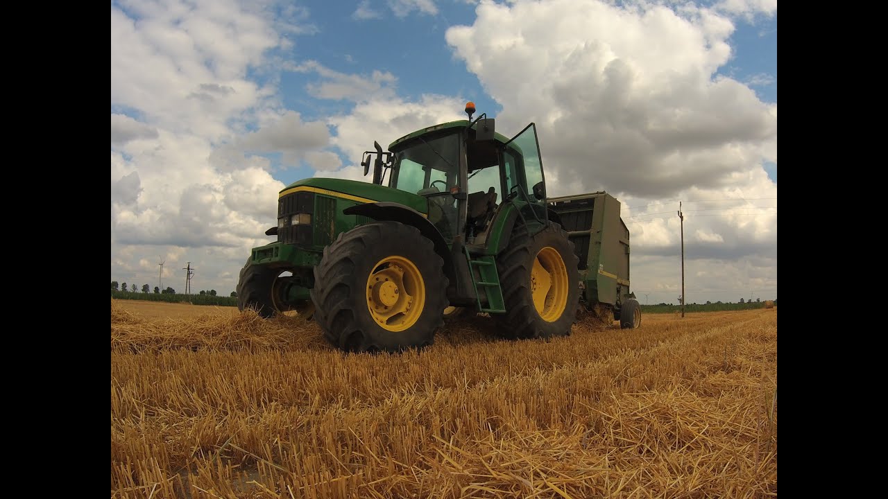 Prasowanie Słomy John Deere 6510 & John Deere 550+ Awaria WOM(PTO)w 6510
