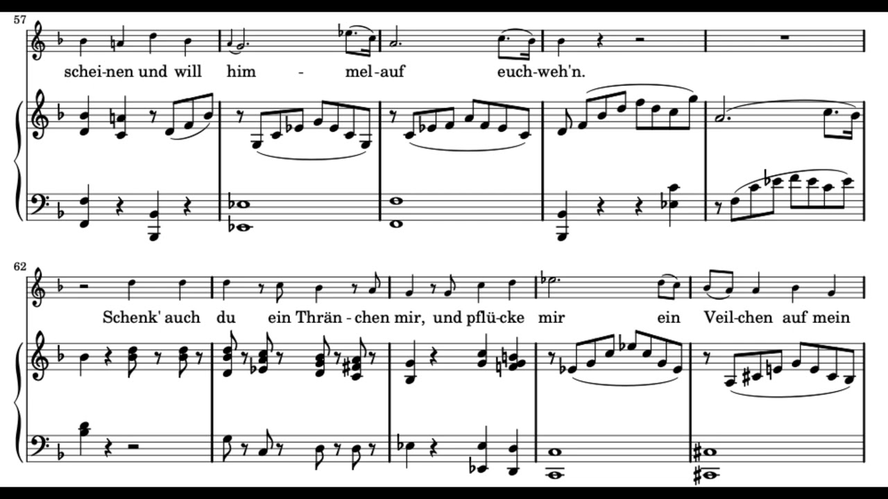 Abendempfindung (W.A. Mozart) Score Animation