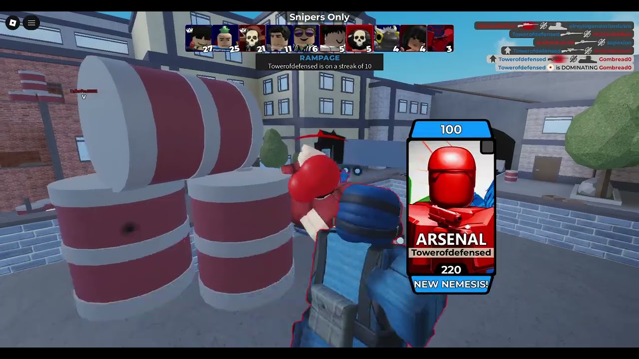 Playing Roblox Arsenal