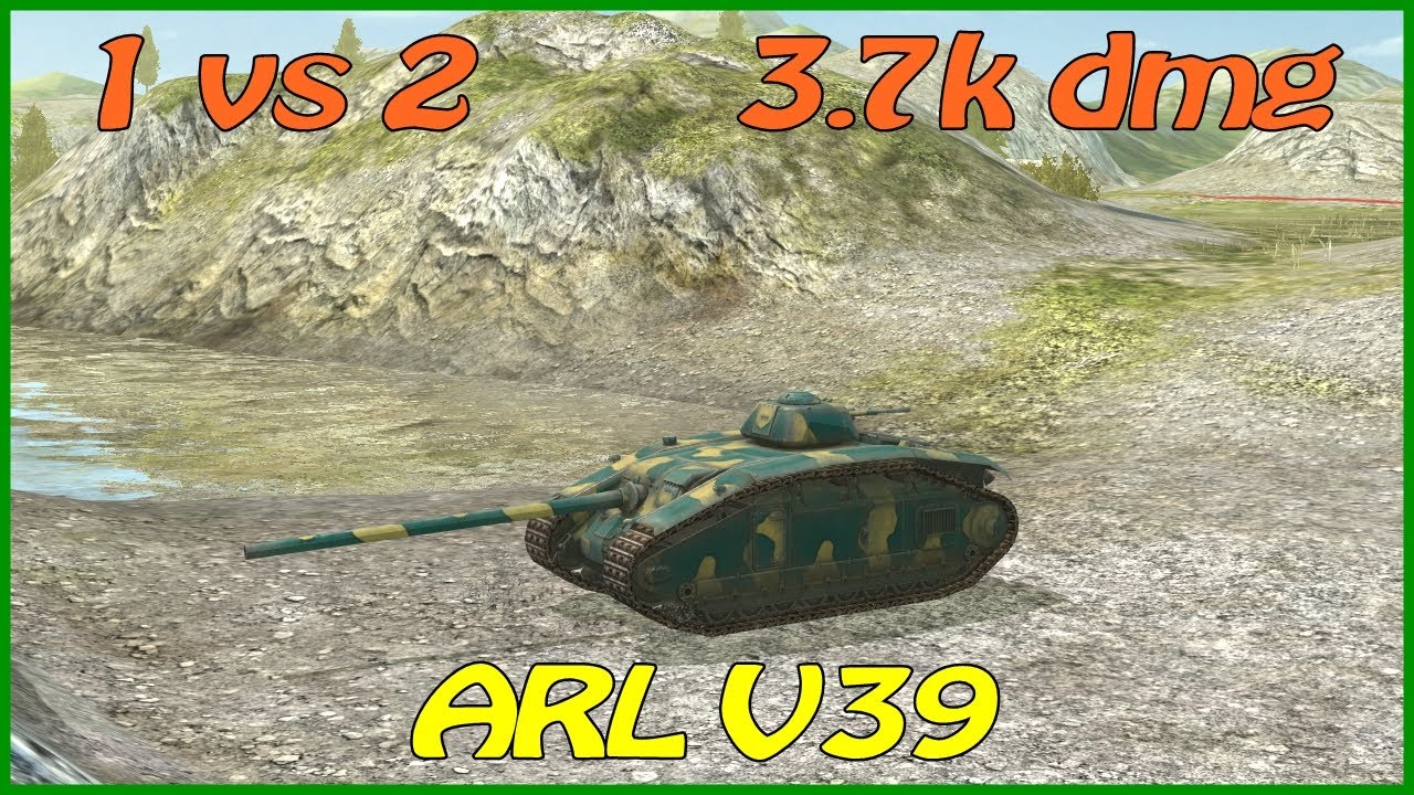 WOT Blitz 1vs2 / ARL V39 / 5 frags / 3.7k dmg