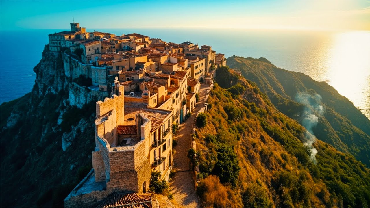 Most Beautiful Hilltop Castle Village & A Hidden Gem Near Palermo, Italy!