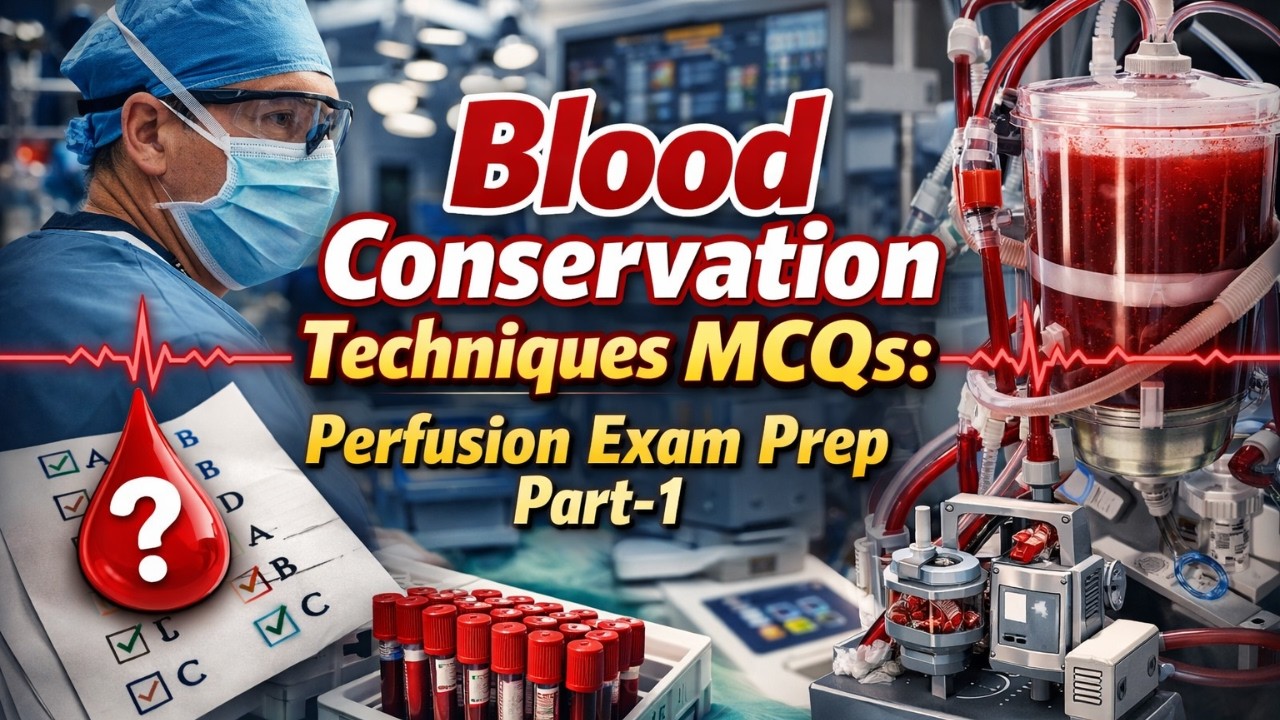 Blood Conservation Techniques MCQs Perfusion Exam Prep Part 1 #cardiacperfusiontechnology
