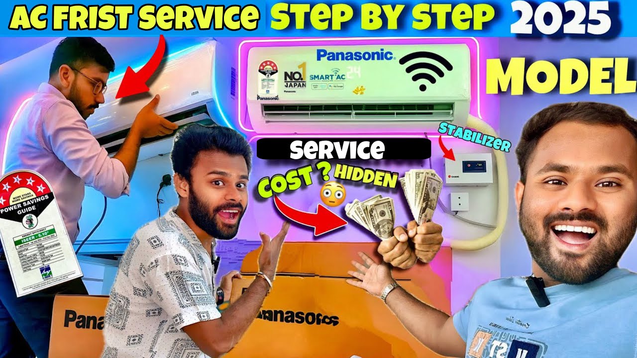 Panasonic AC First Service Complete Guide | Dry Service, Filter Cleaning  | Cost ? 1 Ton Inverter AC