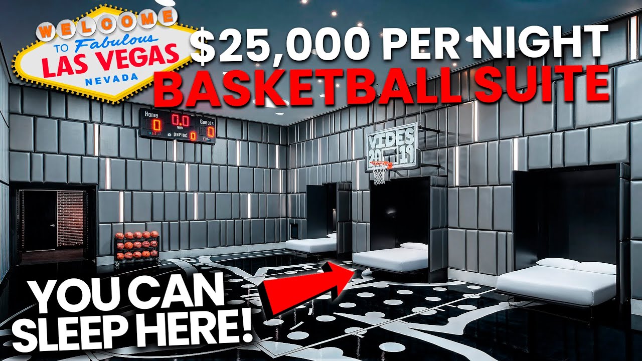 LAS VEGAS HIGH ROLLER SUITE with a BASKETBALL COURT!