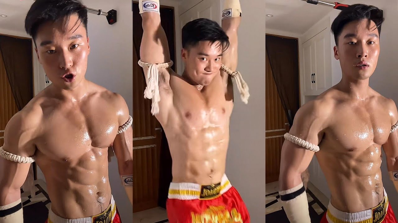 asian muscular fighter