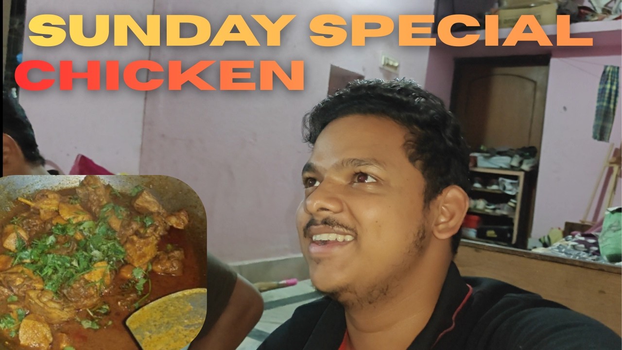 Sunday Special 🍗 | Room Pe Chicken Banaya + Healthy Oats Breakfast | Chill Day Vlog