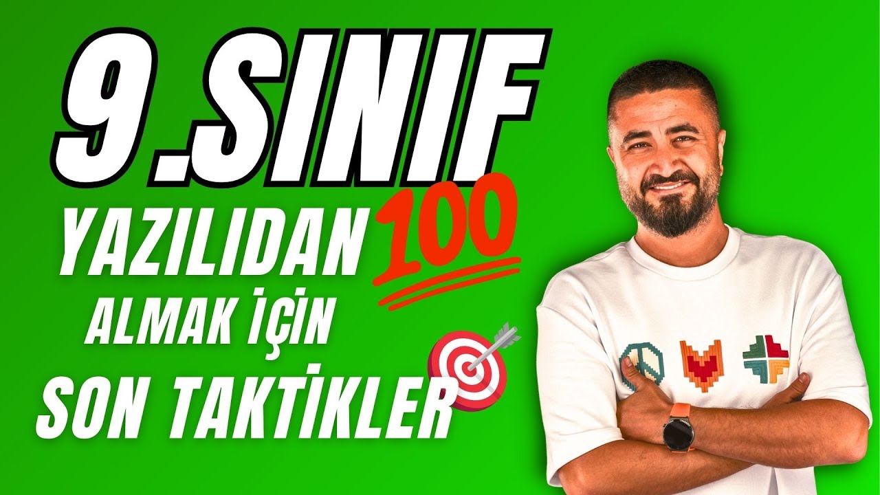 9 SINIF YAZILI İÇİN SON TÜYOLAR💯