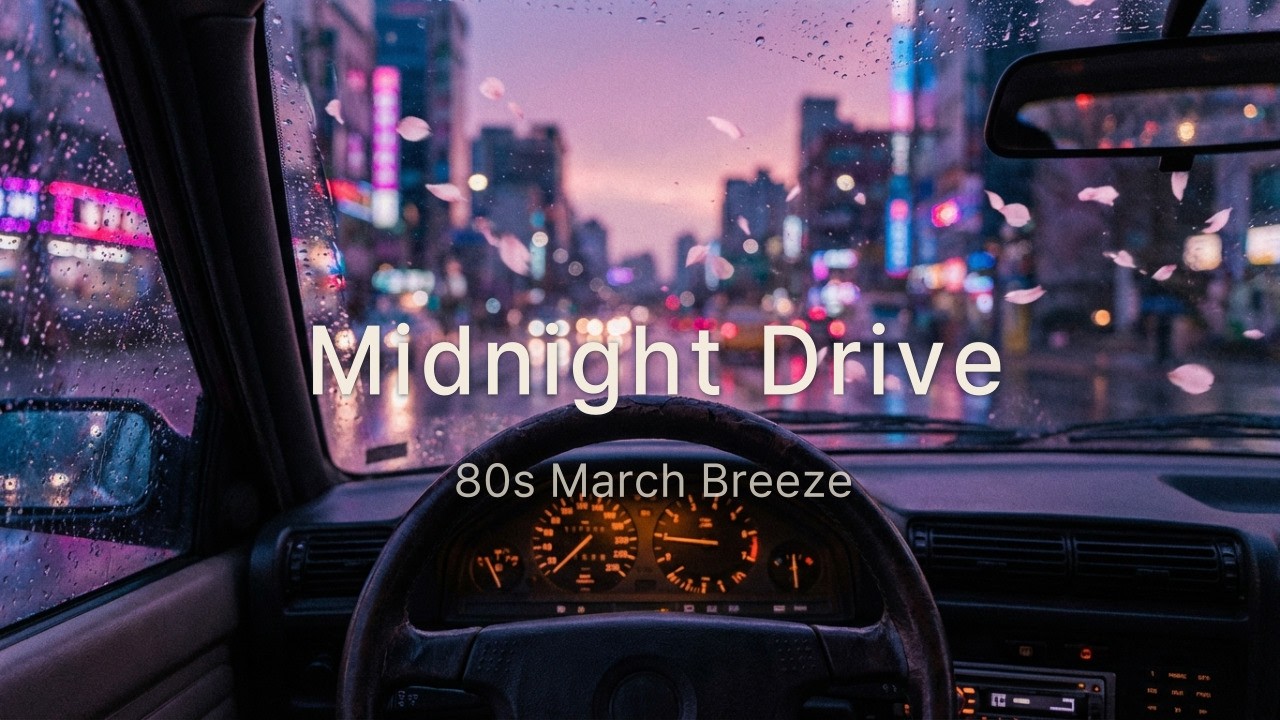 🌙 80s March Breeze | Early Spring Night Drive 🚗