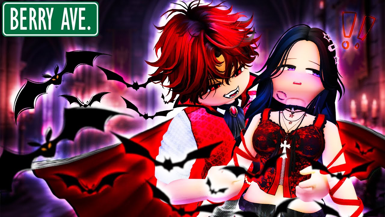 The ONLY Human in a VAMPIRE World! 🩸 Falling in love with a Hot Vampire! (Berry Avenue Story)