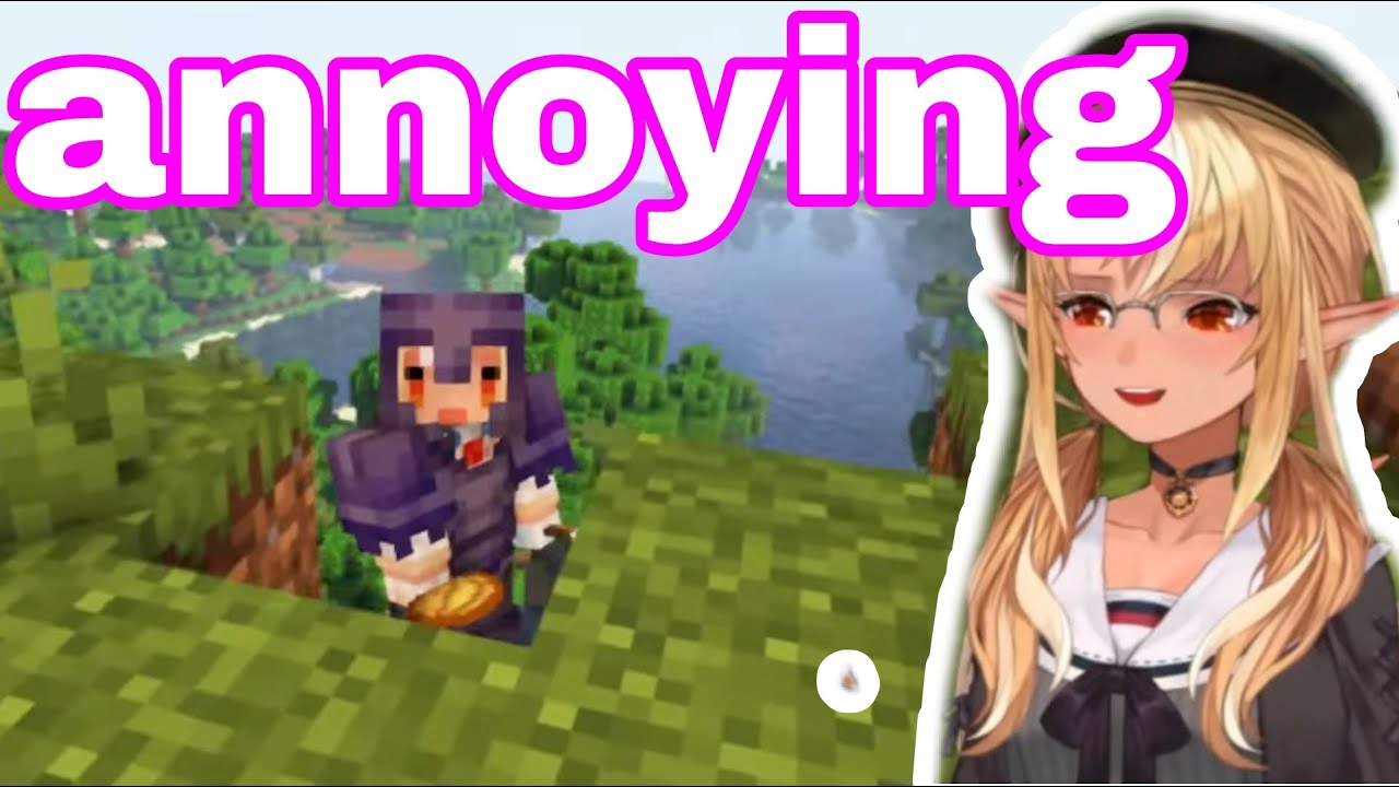 Shiranui Flare Can't Stop Annoy  Elfriend | Minecraft [Hololive/Eng Sub]
