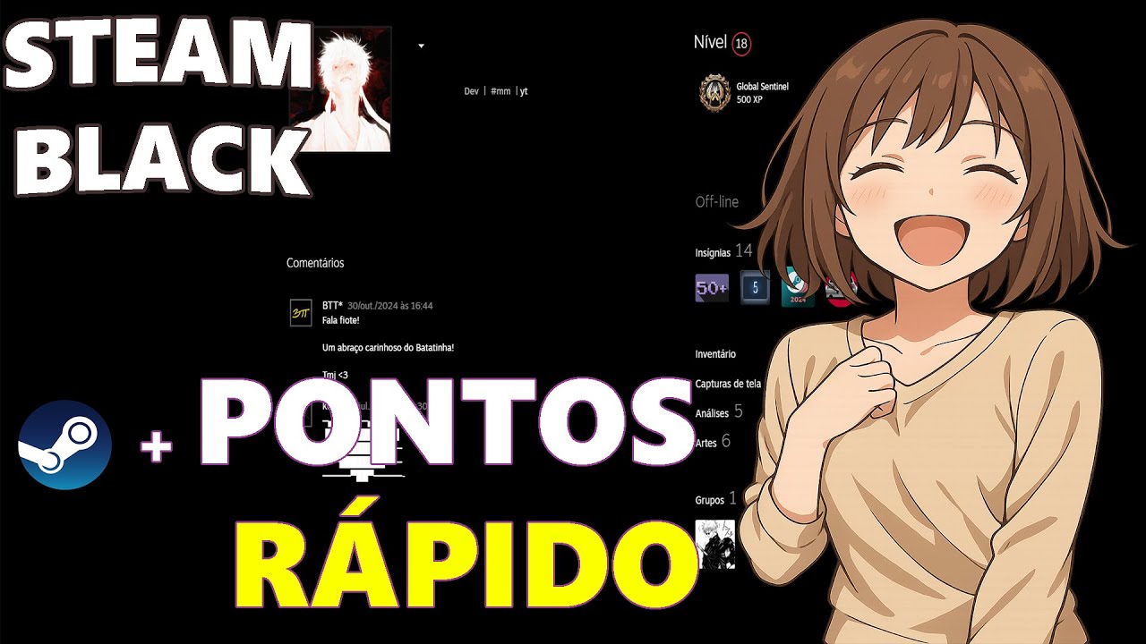 Como deixar Steam BLACK + Comprando Pontos na Steam! 🖤