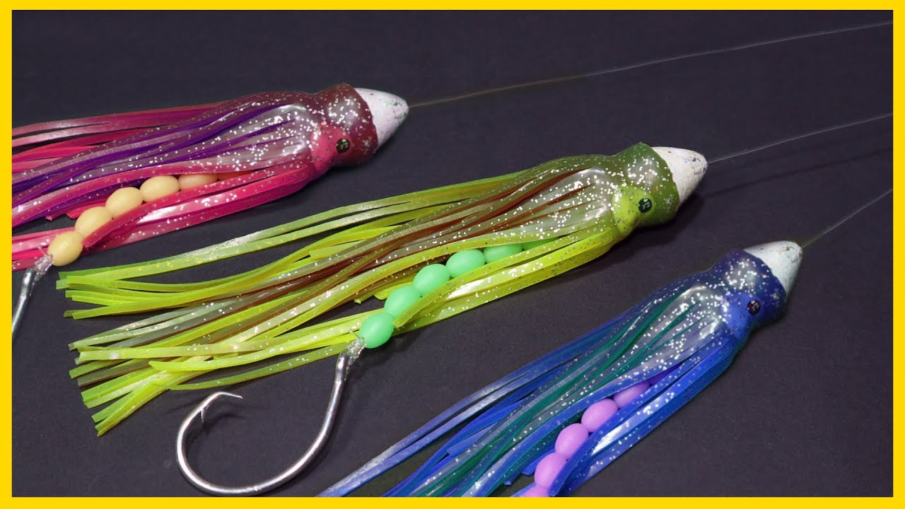 How to Rig/Tie Trolling Squid Skirts | Wahoo | King Fish | Sailfish
