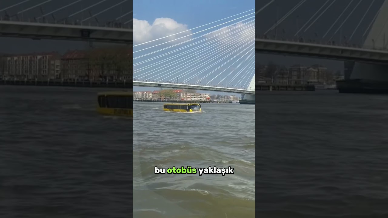 Hem karada hem denizde giden otobüs ￼