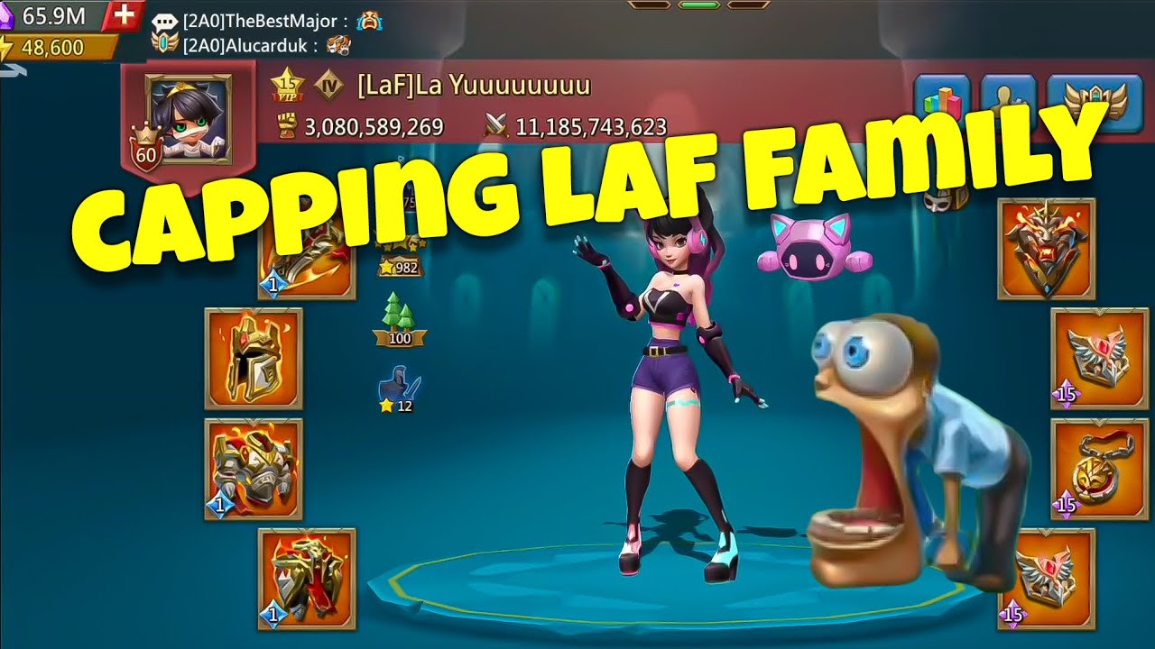 Lords Mobile - LaF family Vs Rally Trap. Can anyone burn this rally trap?