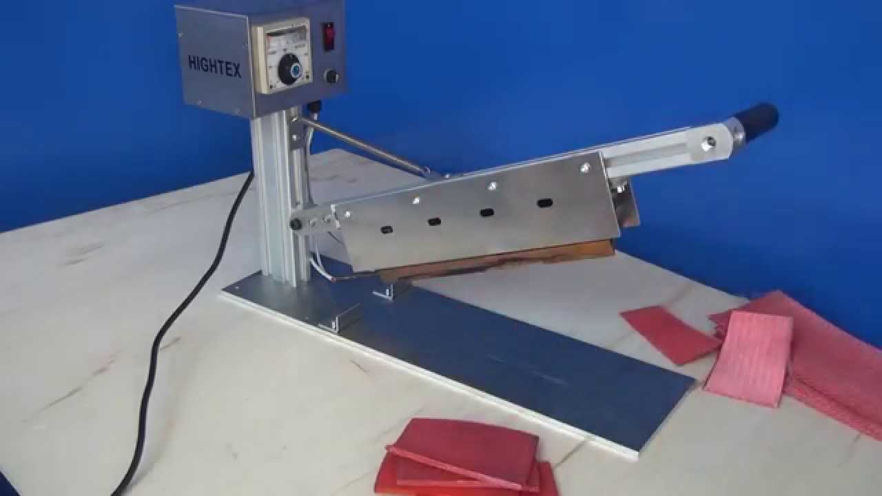 Heavy duty heat cutting machine for synthetic straps, webbing & belts