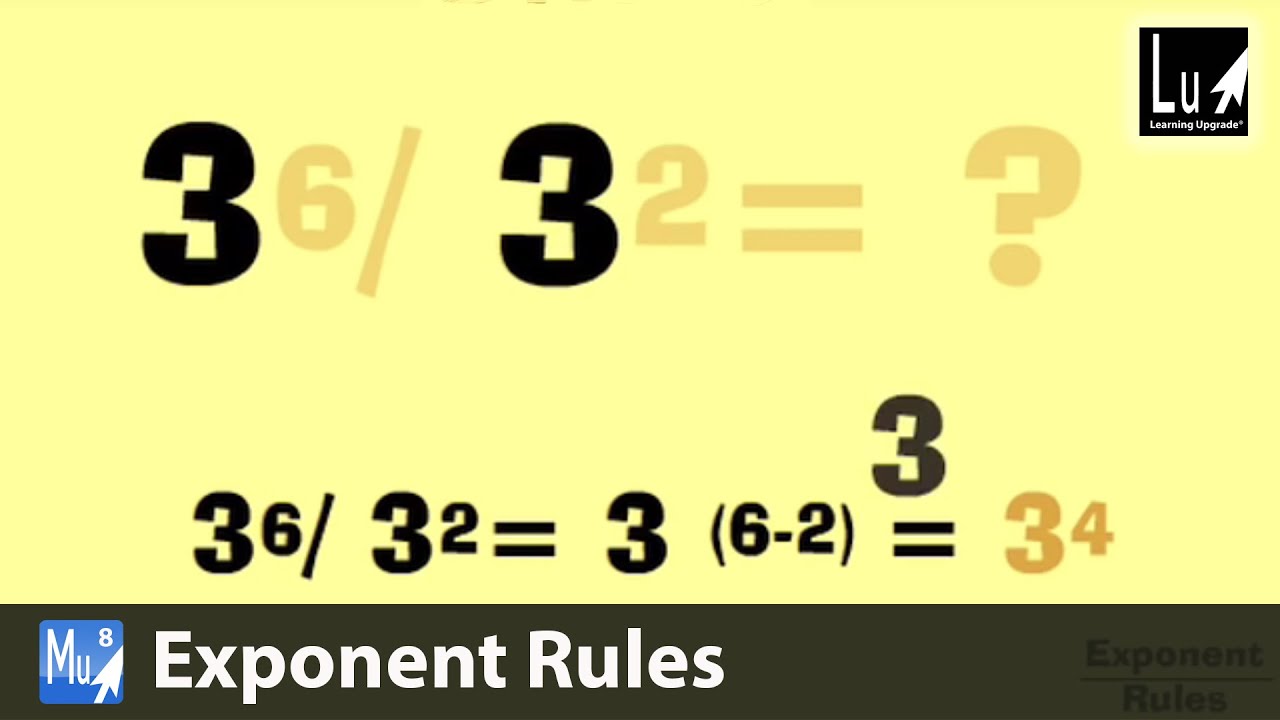 Exponent Rules Song &ndash; Learn Algebra &ndash; Learning Upgrade App