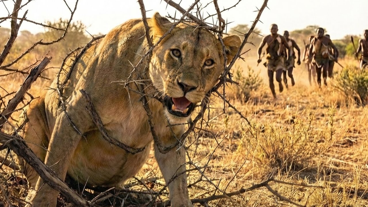 Prehistoric Human Saves Lion Trapped in Branches | Life 1.2 Millon Years Ago