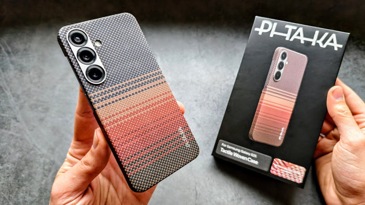 Best Slim Case for Samsung Galaxy S25 / S25 Ultra? PITAKA Tactile Woven Aramid Fiber Sunset Moonrise