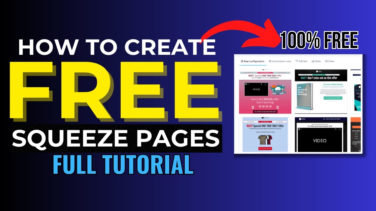 How To Create FREE Landing Pages (2024) | FREE Squeeze Pages with Email Marketing, SSL & Automation!