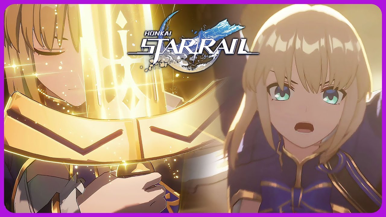 Saber Excalibur attack in cutscene - Honkai Star Rail 3.4