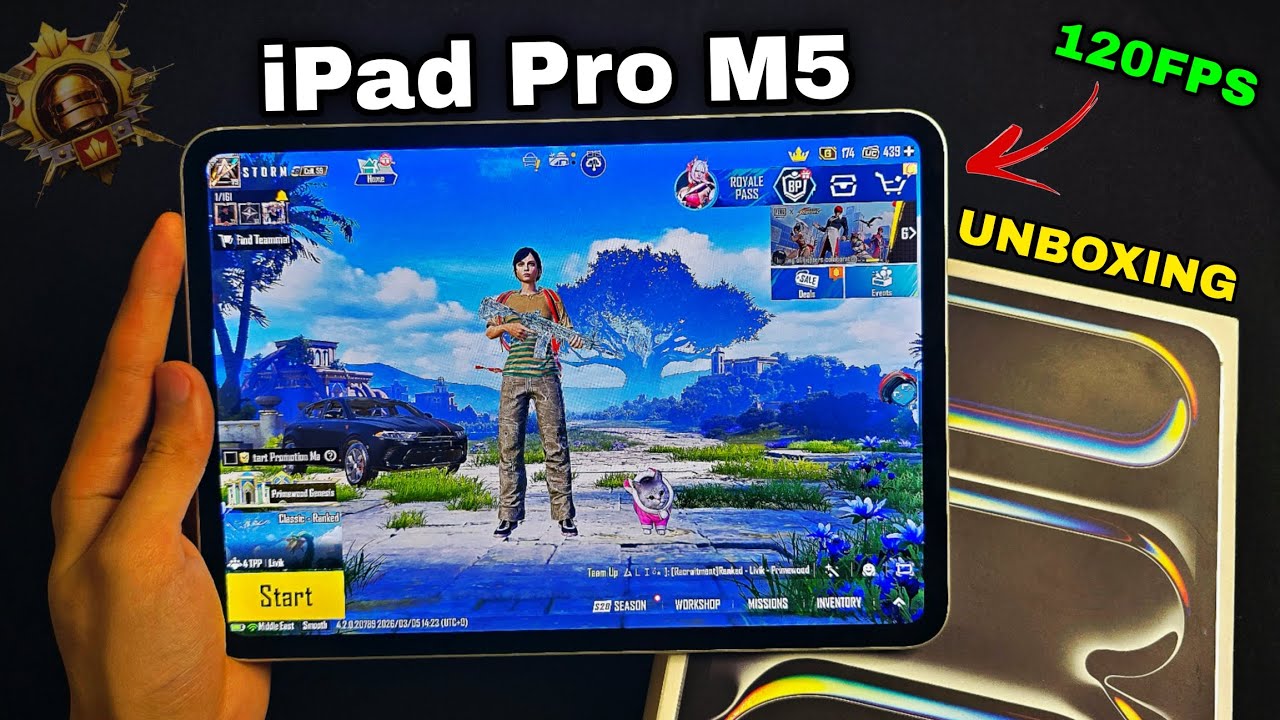 iPad Pro M5 🔥 UNBOXING AND PUBG TEST 😍|| SMOOTH + 120FPS 🤯|| PUBGMOBILE!