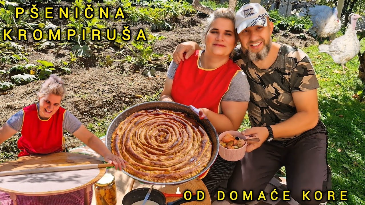 PŠENIČNA PITA KROMPIRUŠA- OD DOMAĆE JUFKE- PRAVIMO RUČAK NAPOLJU💜