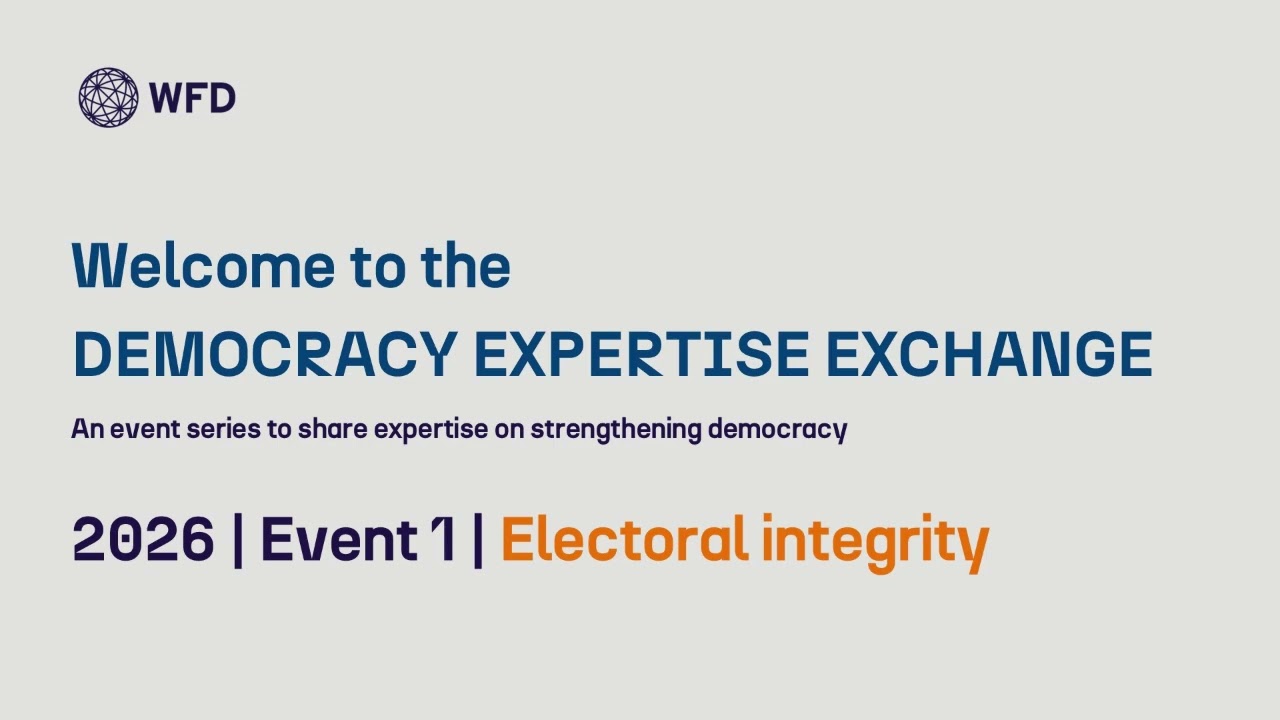 Electoral reform | Democracy expertise exchange | 17 March 2026