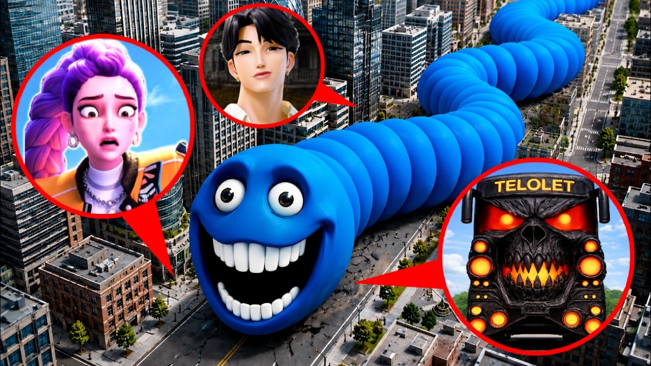 WE FILMED HUNGRY WORM and the TELOLET MONSTER BUS in REAL LIFE at 3AM!! (RUMI & JINU APPEARED)