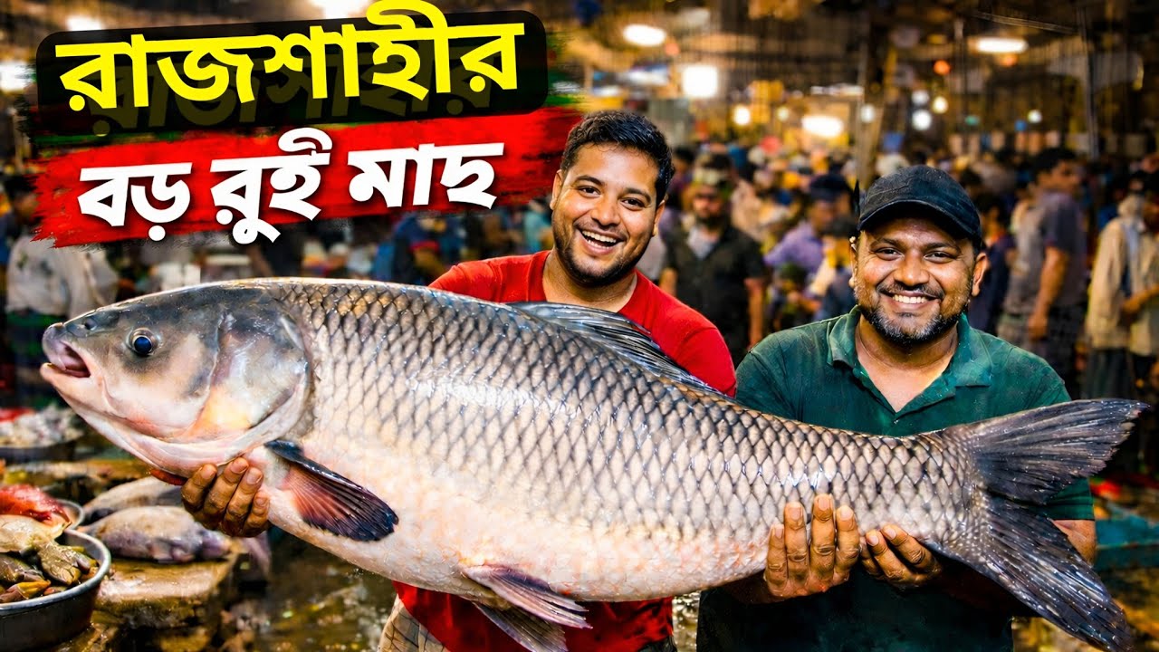 রাজশাহীর সবচেয়ে বড় রুই মাছ বিক্রি হচ্ছে, নরসিংদী মাছের আড়ৎ থেকে। Fish Market 