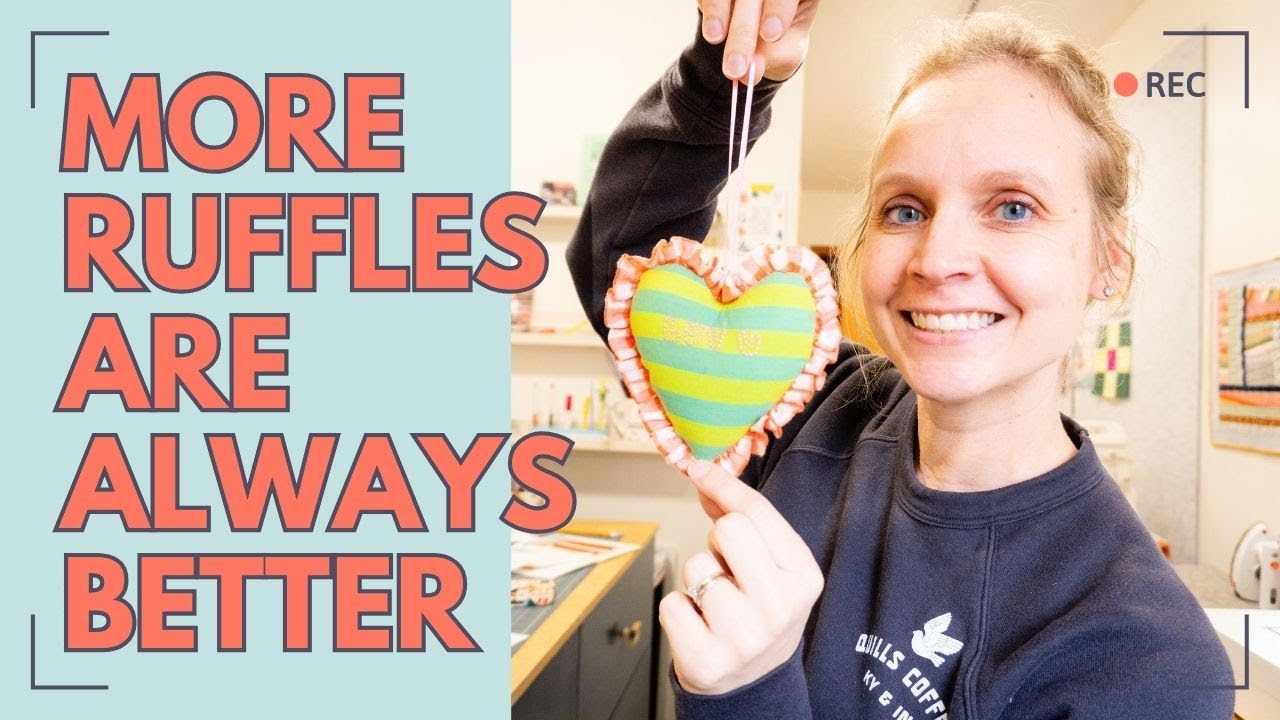 Sew Ruffly Hearts with me! Pillows, Place Mats, Coasters, or Ornaments, you pick (because I can't).