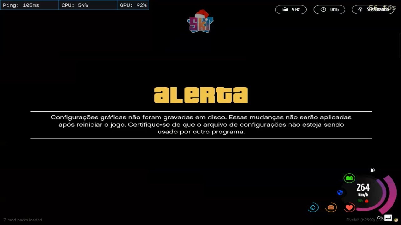 Configurações Gráficas não foram Gravadas em Disco no GTA 5 (RESOLVIDO 2023)