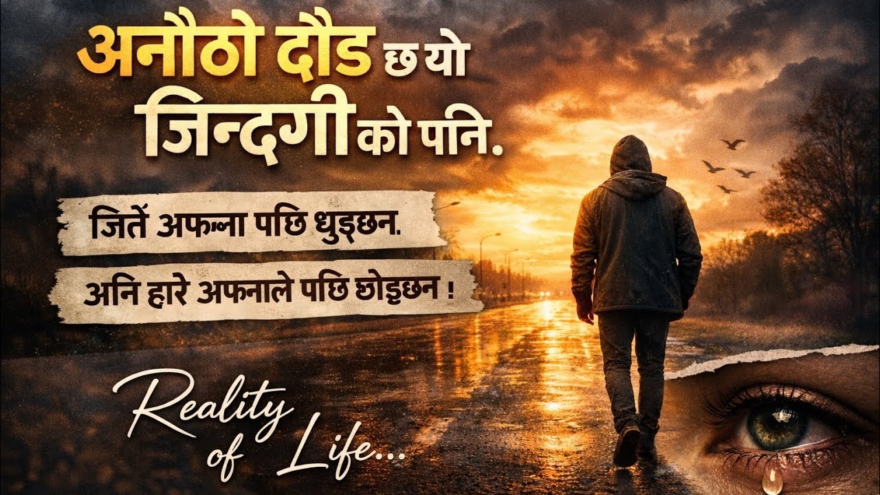 अनौठो दौड छ यो जिन्दगीको | Reality of Life | Nepali Motivational Quotes #motivation #nepali 
