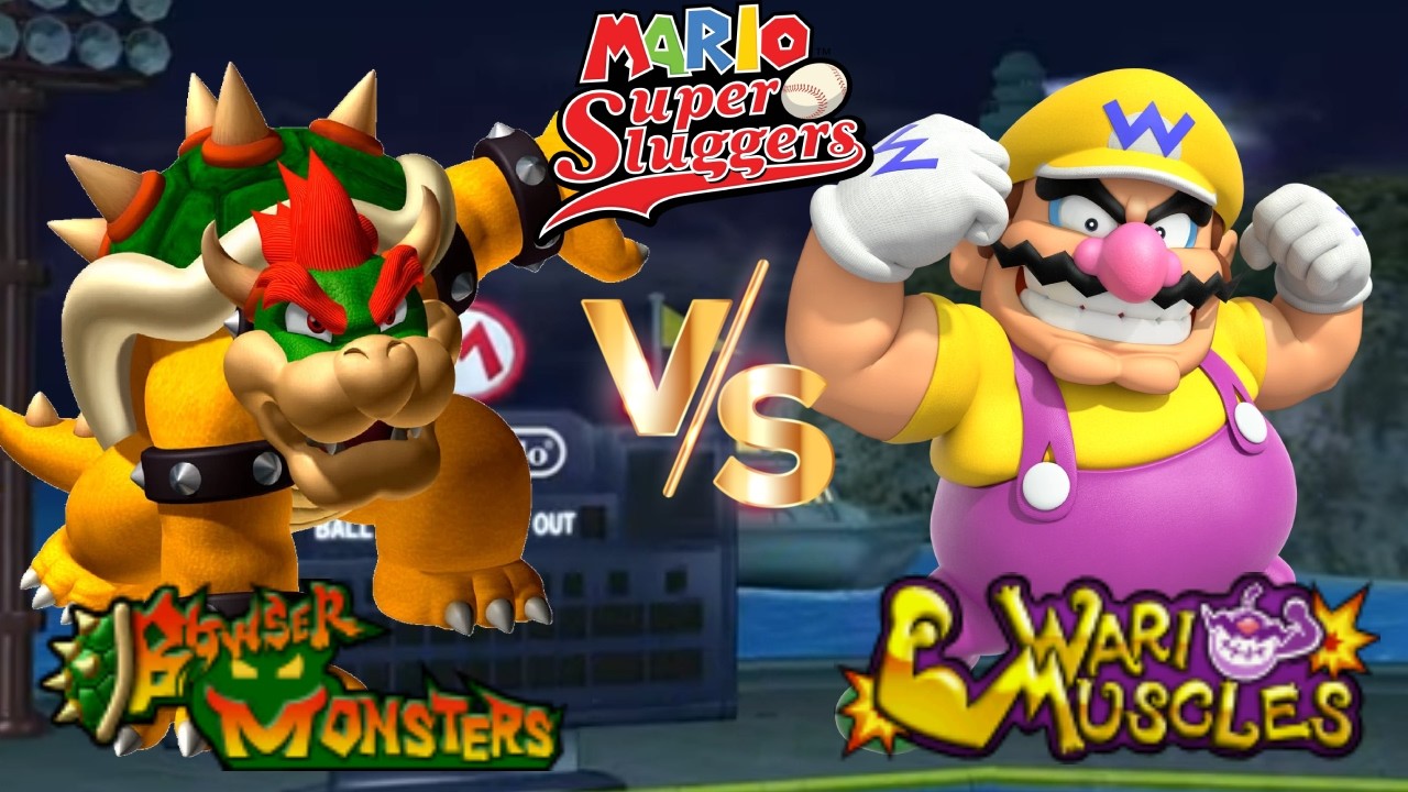 Super Mario Sluggers - Season 12 Game 4 Bowser vs Wario [Mario Stadium Night]
