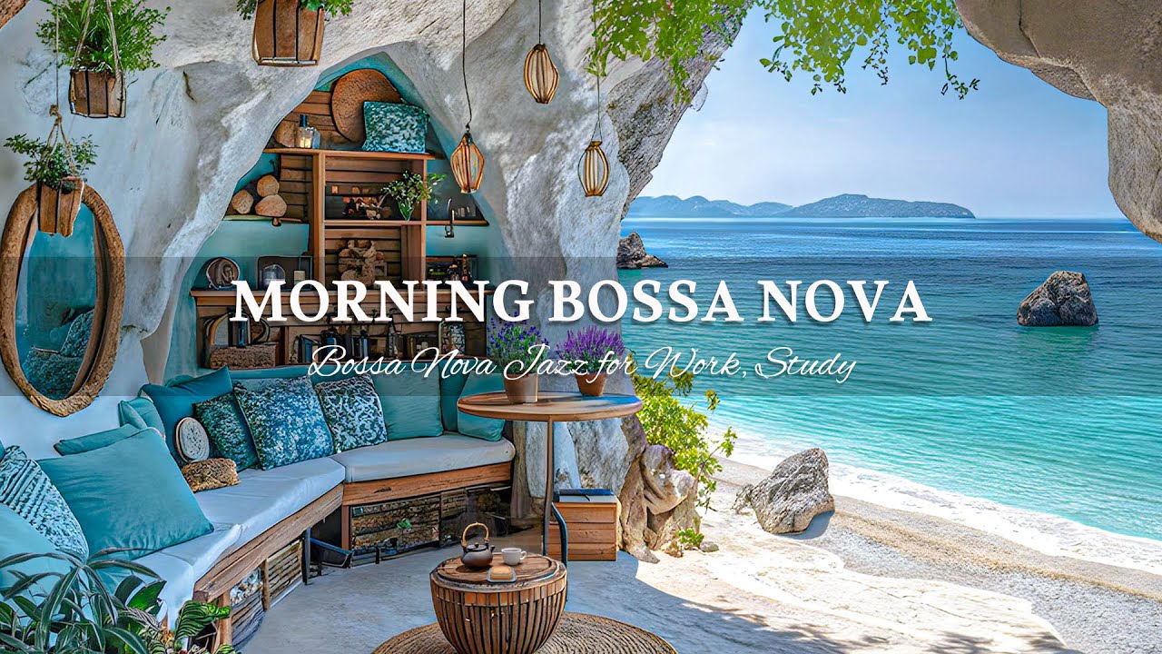 Happy Morning Bossa Nova ~ Джазовая музыка и успокаивающие океанские волны в морской атмосфере дл...