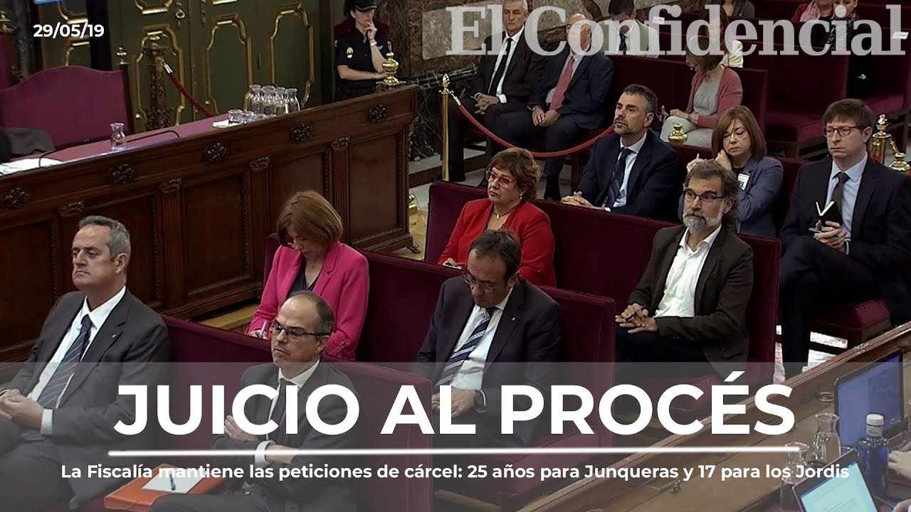 La Fiscalía mantiene las peticiones de cárcel: 25 años para Junqueras y 17 para los Jordis