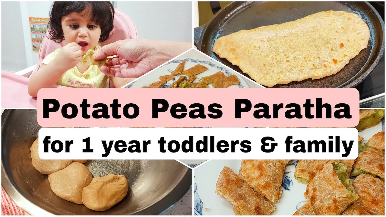 POTATO PEAS PARATHA ( FOR 1 YEAR TODDLERS & FAMILY ) #breakfast or #dinner ( ALOO MATAR PARATHA )