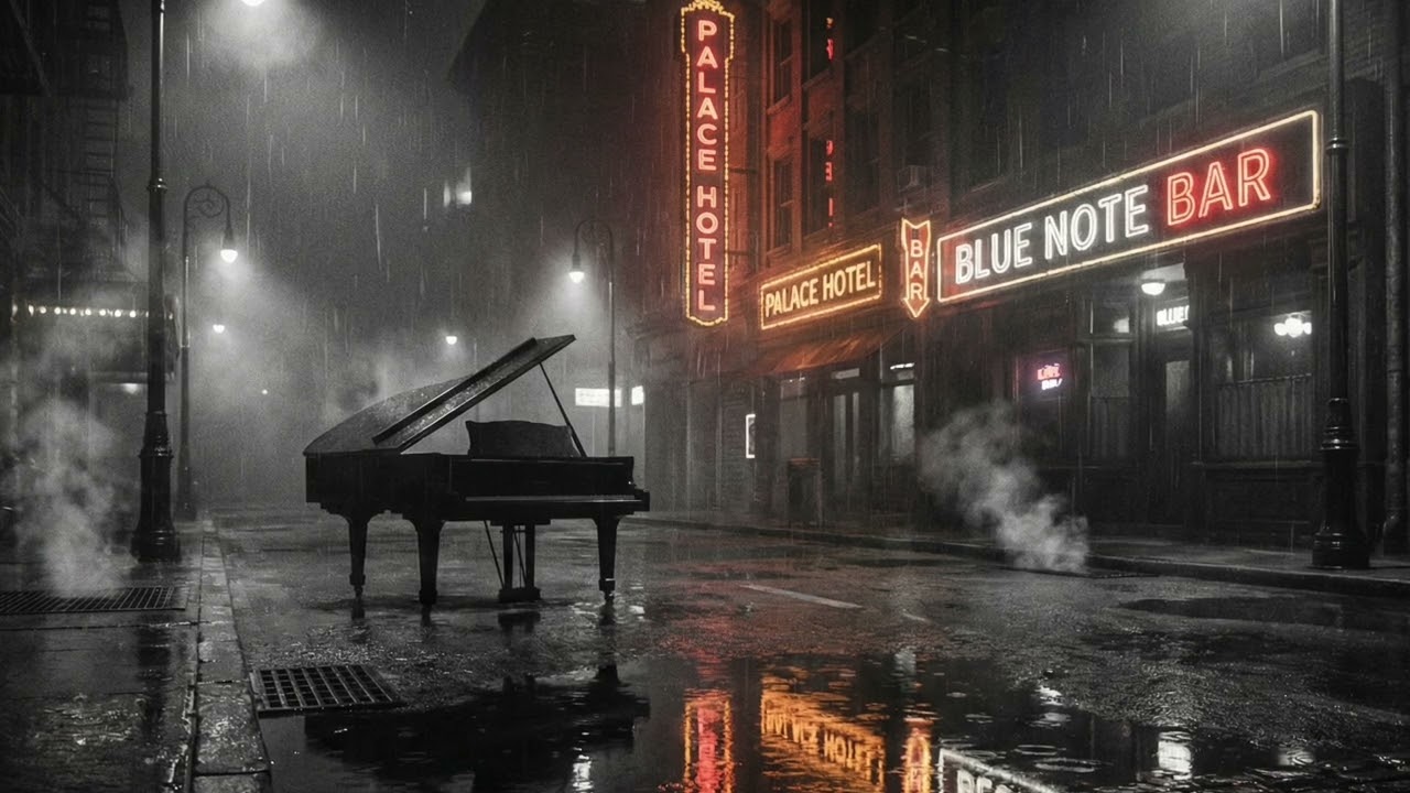 FORGOTTEN DREAMS 🎹🕵️‍♂️ | Noir Jazz Fusion 432Hz | Rain Ambience & Relax