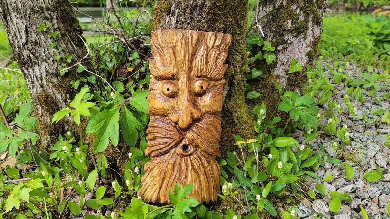 Wood Spirit Carving Artisanal Garden Art Decor Arts De Folle June 2024
