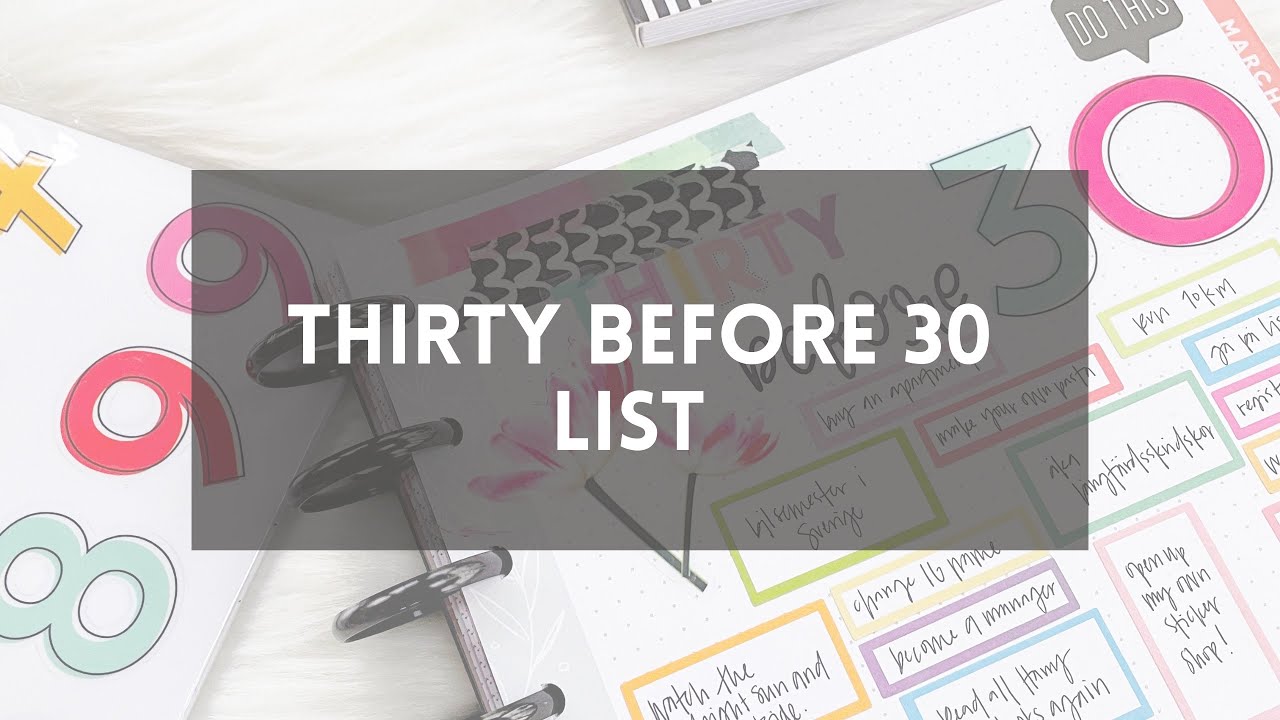 GOAL PAGE // THIRTY BEFORE 30 LIST