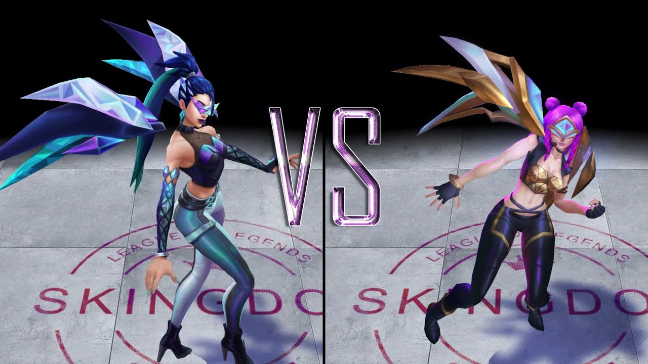 KDA ALL OUT KaiSa vs KDA KaiSa Skin Comparison Spotlight