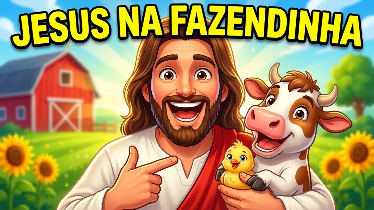 Jesus na Fazendinha 🐮🐥 | Música Infantil Cristã com Animais (Vem Brincar!)