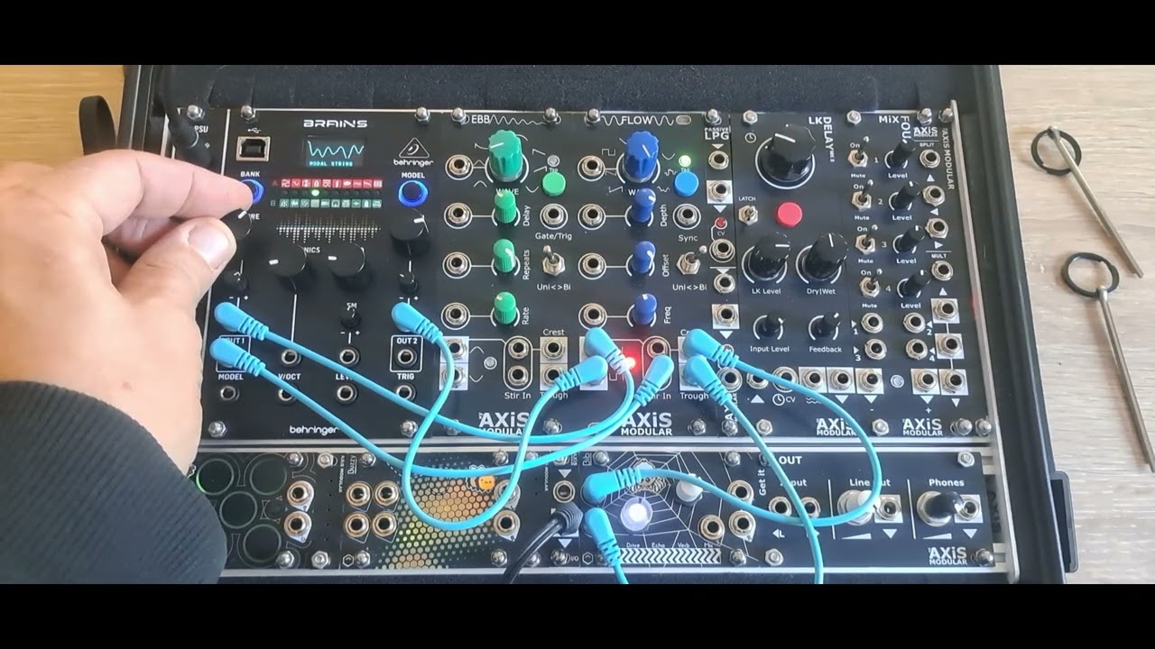 Easy Stereo Drone using FLOW and Brains(Plaits clone).